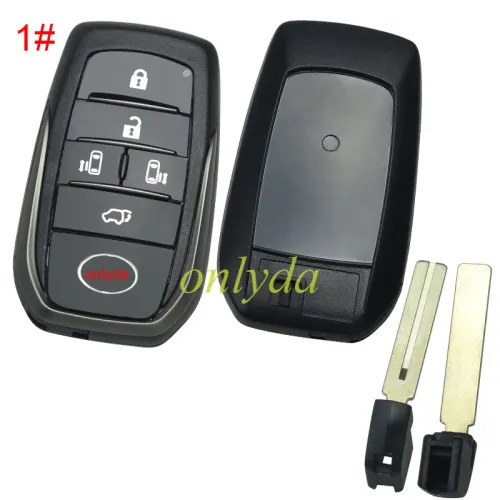 For Toyota  remote key blank  with TOY12 blade with logo,The back is a logo cover， toyota-B63F 13 types of logo back cover to choose, pls choose button model