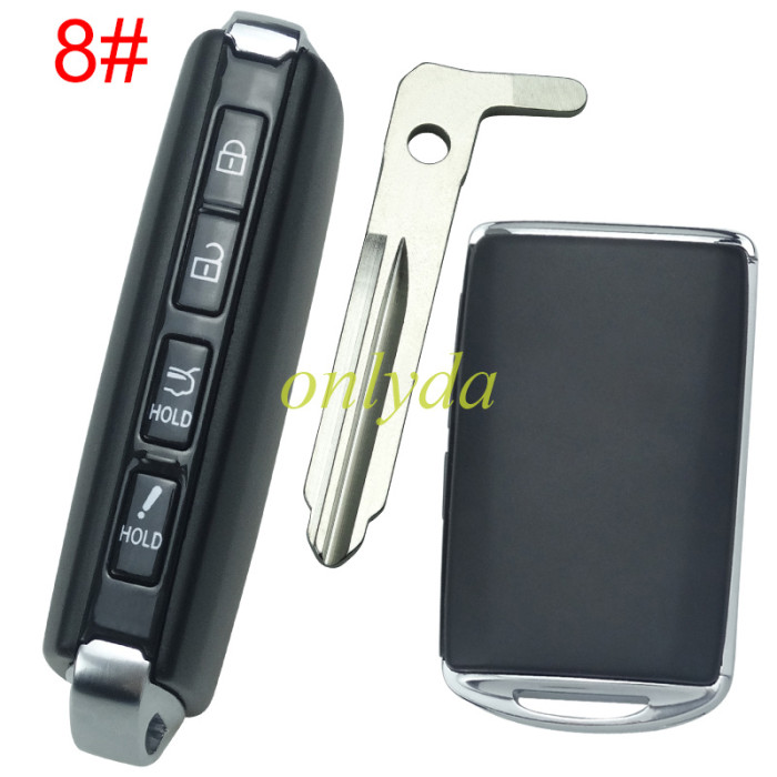 2020 new mazda remote key case with blade ,without badge, pls choose button model
