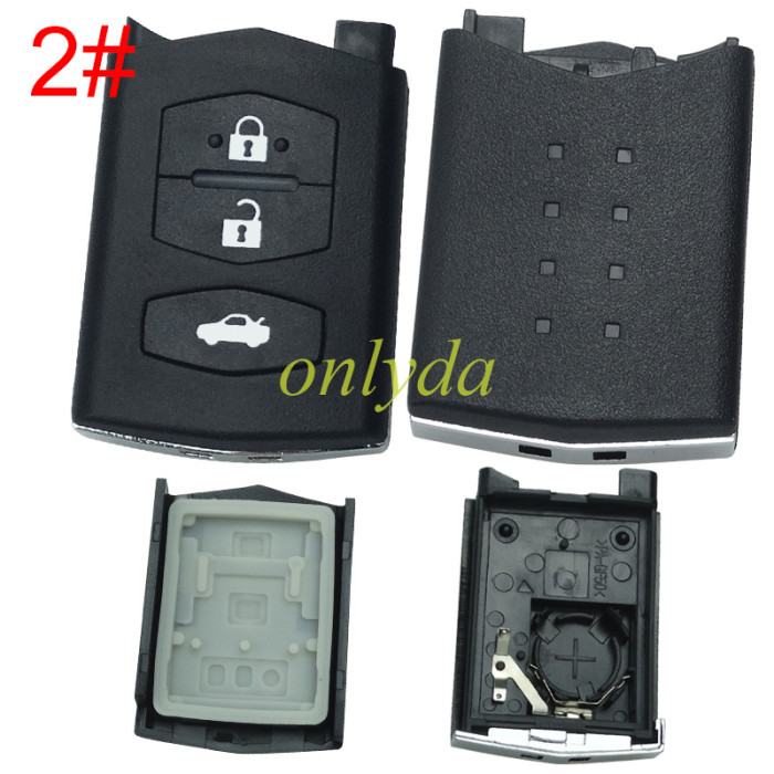 For mazda  remote key shell without blade ,without badge , pls choose button model