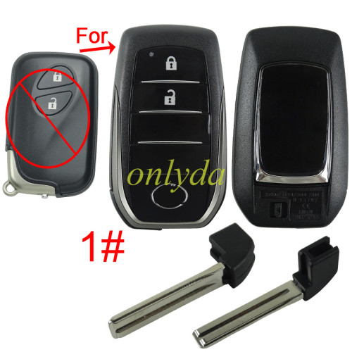 For Lexus  modified remote key blank with  cover with badge with blade , pls choose button model