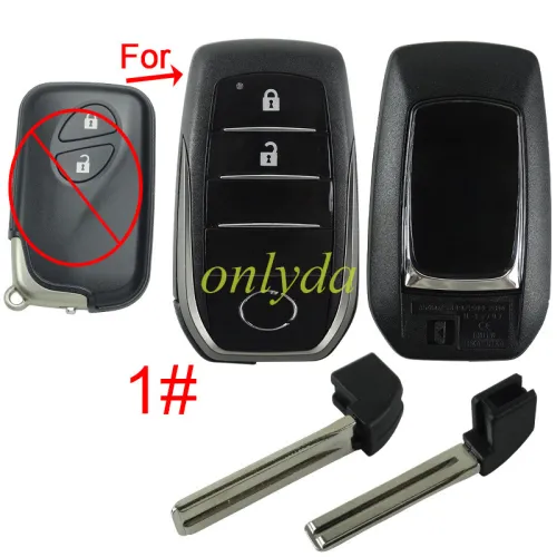 For Lexus  modified remote key blank with  cover with badge with blade , pls choose button model