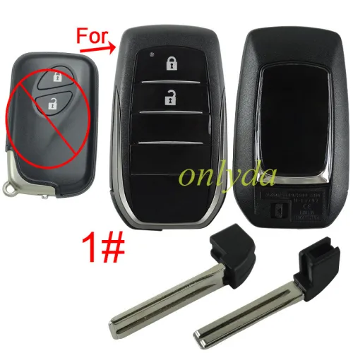 For Lexus  modified remote key blank with  cover with badge without blade , pls choose button model