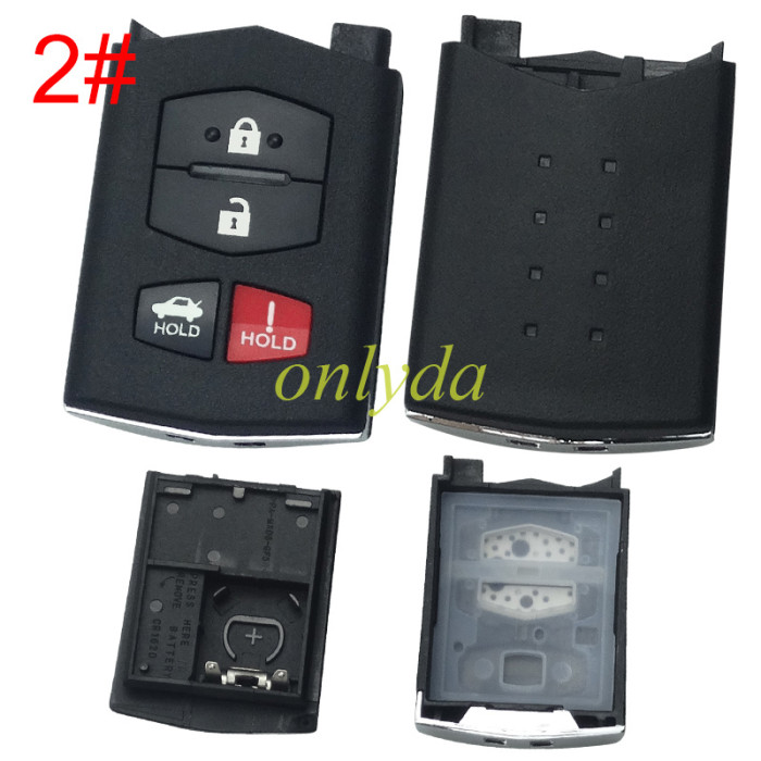 For mazda  remote key shell without blade ,without badge  , pls choose button model
