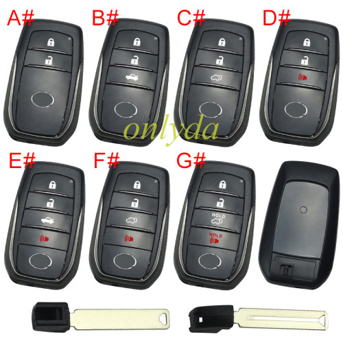For Lexus remote key shell  with badge , the back part can choose badge,  pls choose button