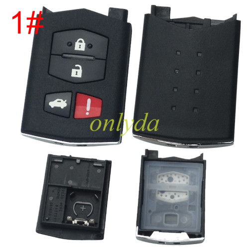 For mazda  remote key shell without blade ,without badge  , pls choose button model