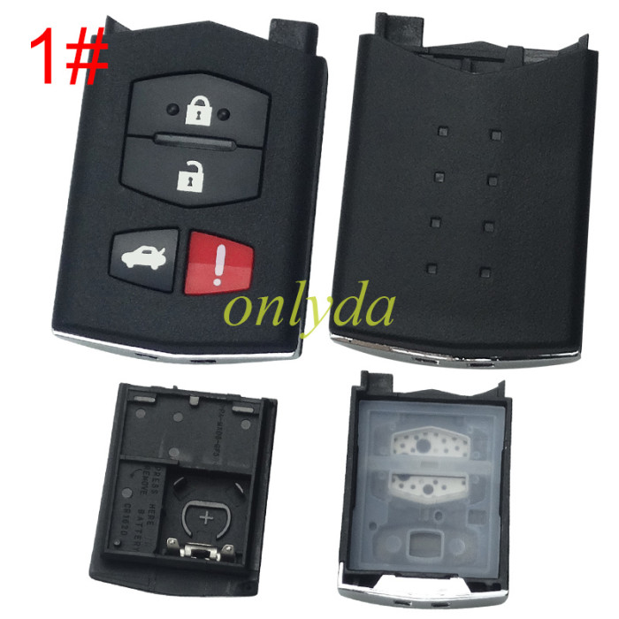 For mazda  remote key shell without blade ,without badge  , pls choose button model
