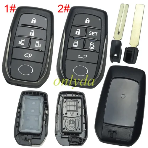For Lexus  remote key blank  with TOY12 blade with logo,The back is a logo cover， Lexus-B63F 13 types of logo back cover to choose, pls choose button model
