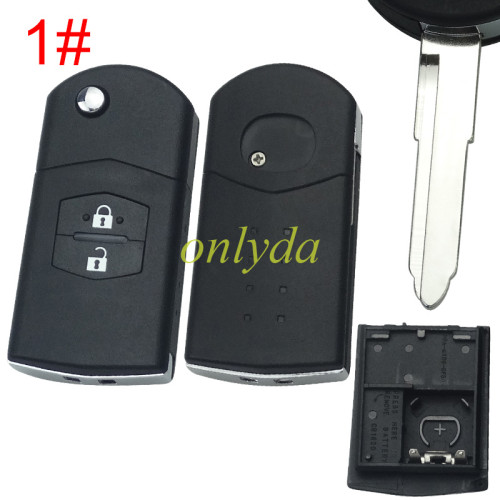 For mazda  remote key shell with blade ,with badge  , pls choose button model