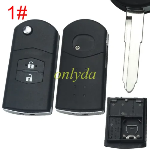 For mazda  remote key shell with blade ,with badge  , pls choose button model