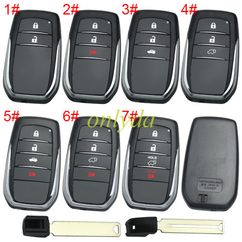 For Lexus remote key shell without badge ,The back is glossy, pls choose button model