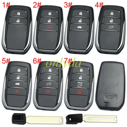 For Lexus remote key shell without badge ,The back is glossy, pls choose button model