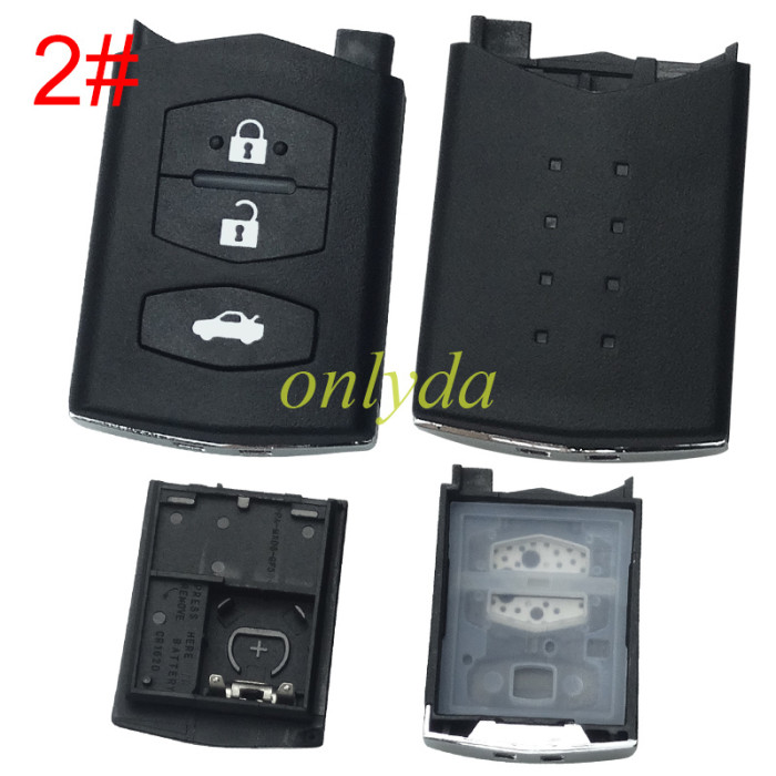 For mazda  remote key shell without blade ,without badge  , pls choose button model