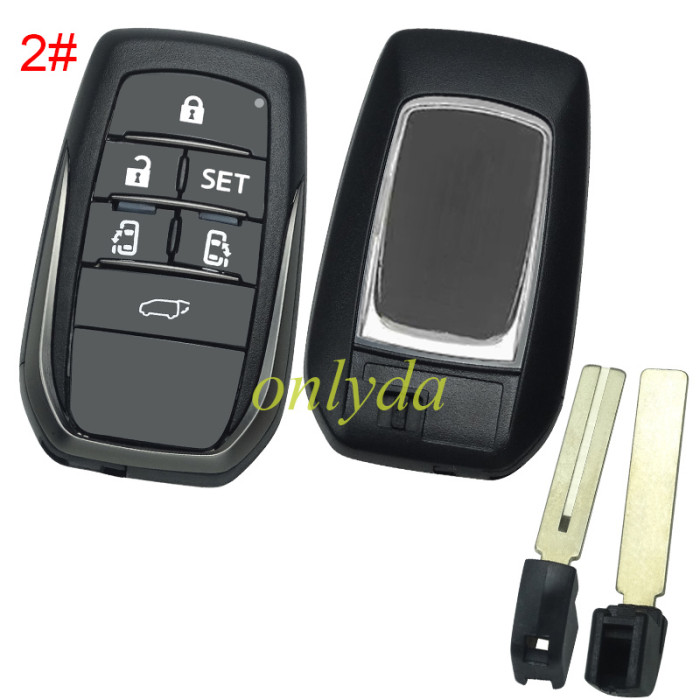 For Lexus  remote key blank  with TOY12 blade without logo,The back is a logo cover， Lexus-B63F 13 types of logo back cover to choose, pls choose button model