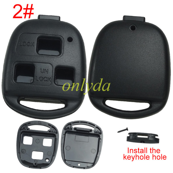 For Lexus remote key case, without badge,pls choose button model