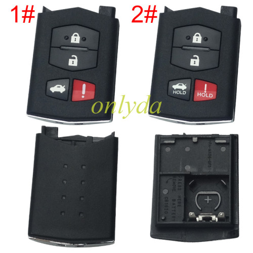 For mazda  remote key shell without blade ,without badge  , pls choose button model