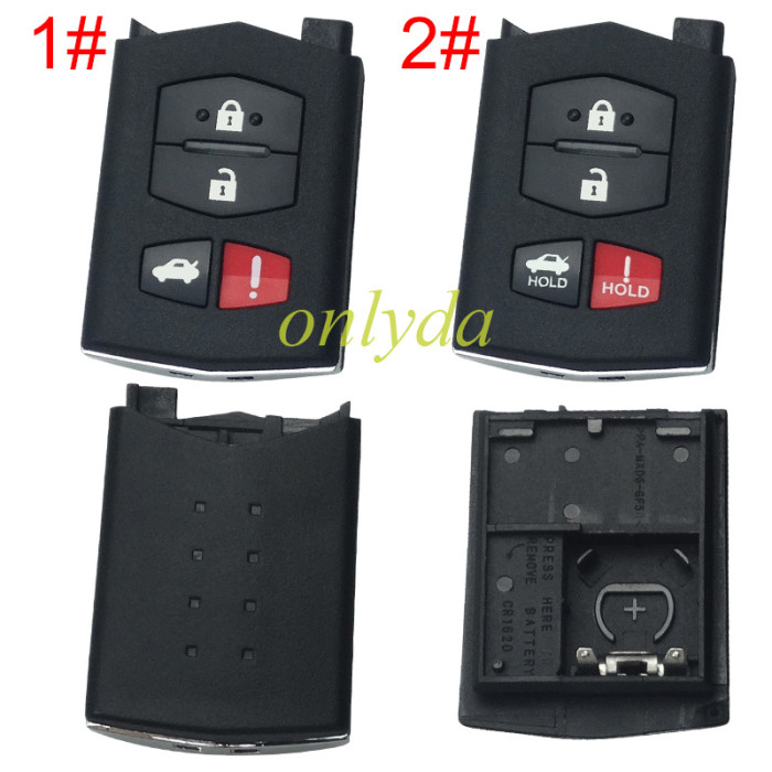 For mazda  remote key shell without blade ,without badge  , pls choose button model