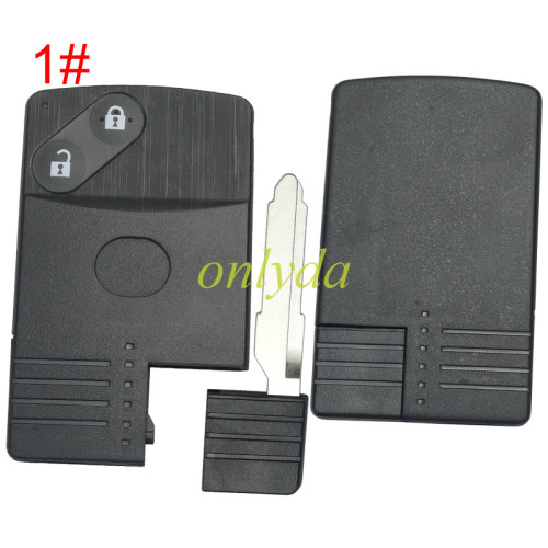 For Mazda  remote key blank with blade with badge , pls choose button model