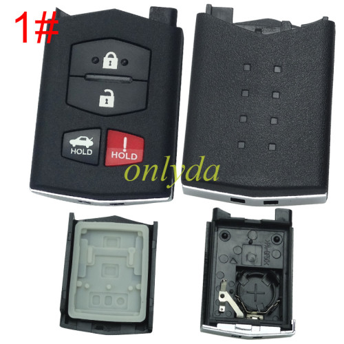 For mazda  remote key shell without blade ,without badge  , pls choose button model