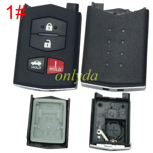 For mazda  remote key shell without blade ,without badge  , pls choose button model