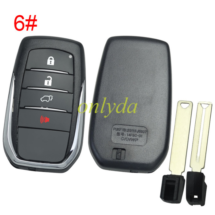 For Lexus remote key shell without badge ,The back is glossy, pls choose button model