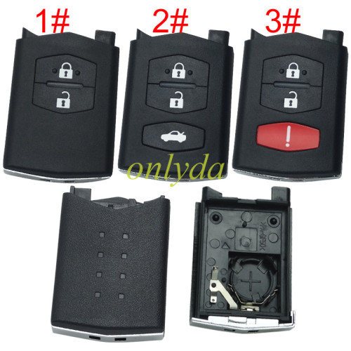 For mazda  remote key shell without blade ,without badge , pls choose button model