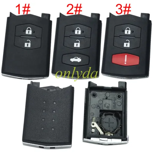 For mazda  remote key shell without blade ,without badge , pls choose button model