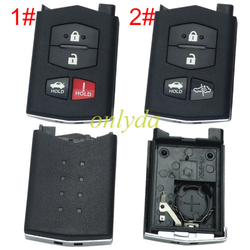 For mazda  remote key shell without blade ,without badge  , pls choose button model