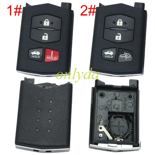 For mazda  remote key shell without blade ,without badge  , pls choose button model