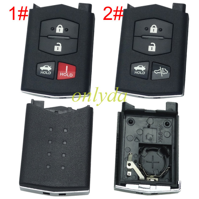 For mazda  remote key shell without blade ,without badge  , pls choose button model