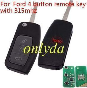 For Ford Focus remote key with  4D63 chip   315mhz and 434mhz,please choose the frequency