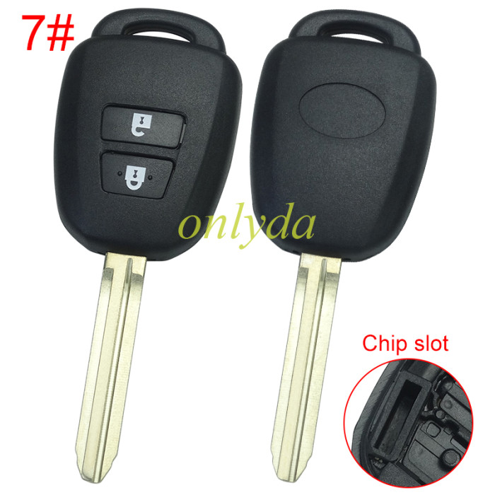 Super Stronger GTL shell  Toyota  remote key blank with Toy43 blade without logo place, pls choose the button