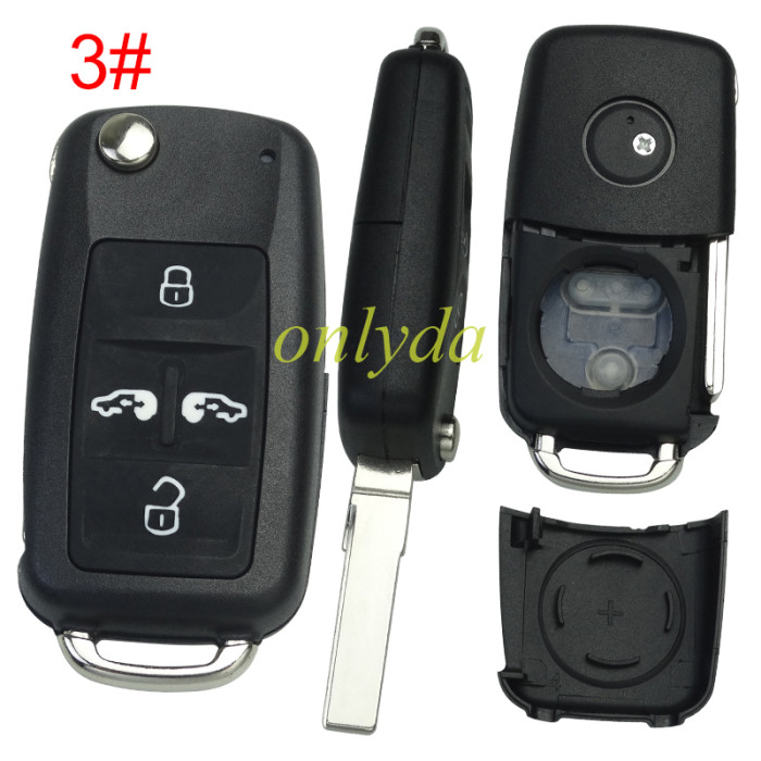 For  VW  4/4+1 button remote  key shell with badge , pls choose buttn model