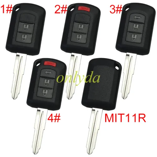 Super Stronger GTL shell  Mitsubishi upgrade   remote key blank with right MIT11R blade without badge , pls choose button model