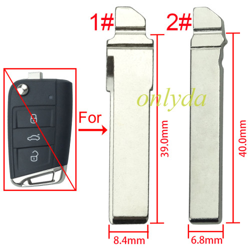 For VW   key blade used for original key shell