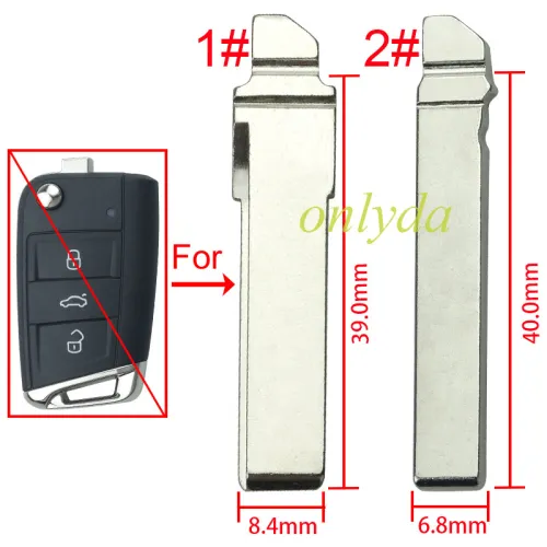 For VW   key blade used for original key shell
