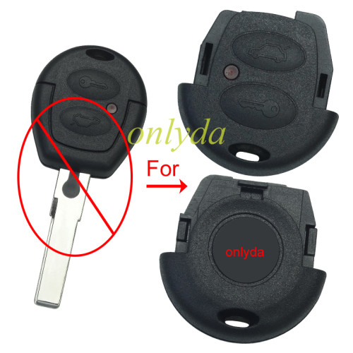 For VW 2 button remote key part blank  gol car,(please choose the badge)