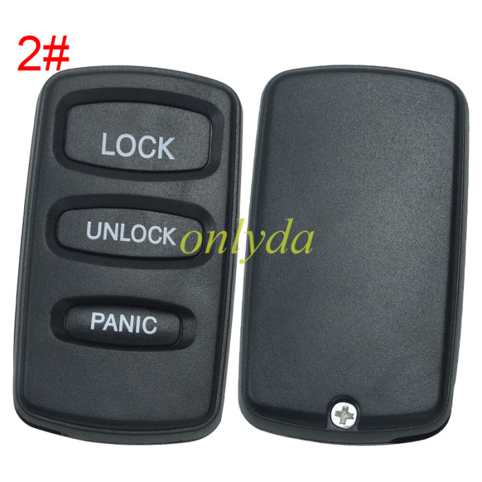For Mitsubishi 2/3 button  remote key shell without badge, pls choose button model