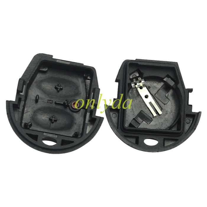 For VW 2 button remote key blank  for GOL car without badge with battery clamp