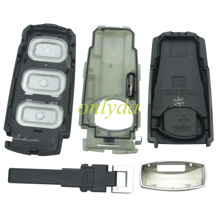 For  VW Magotan 3  button remote key shell with badge