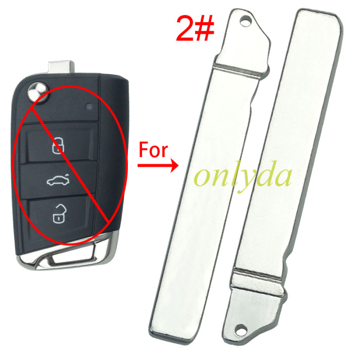 For VW HU66/HU162T flip key blade for B51D , pls choose blade