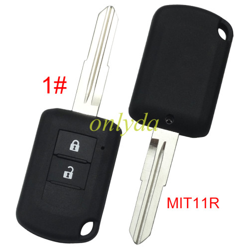 For Mitsubishi  upgrade remote key blank with MIT11R blade without badge , pls choose button model