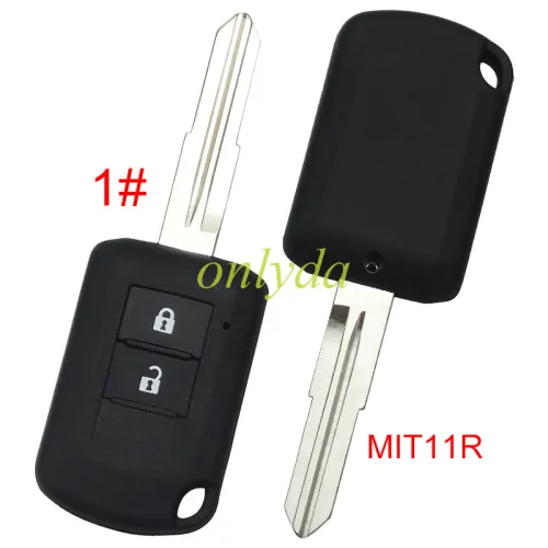 For Mitsubishi  upgrade remote key blank with MIT11R blade without badge , pls choose button model