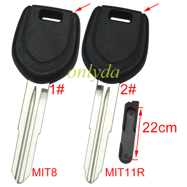 For Mitsubishi transponder key blank with right /Left blade (can put TPX long chip), pls choose blade model