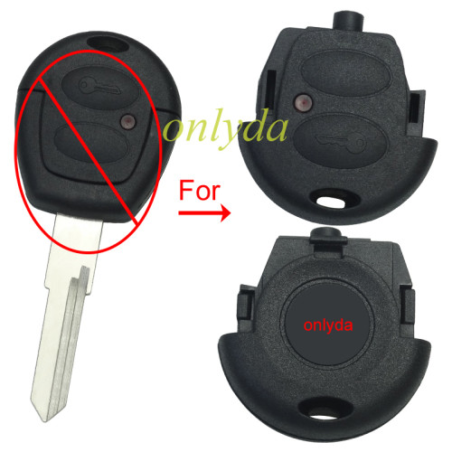For VW Jetta 2 button remote part blank with badge
