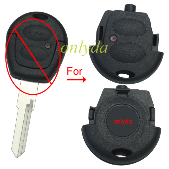 For VW Jetta 2 button remote part blank with badge