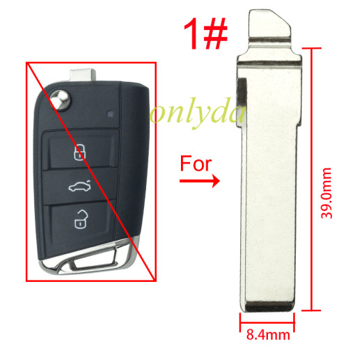 For VW   key blade used for original key shell