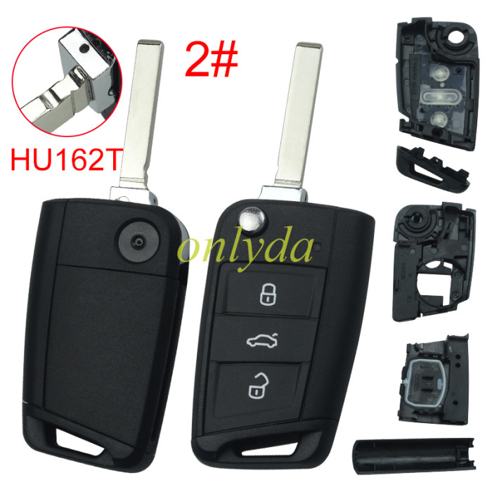 For VW Golf7 3 button remote key shell with HU66/HU162T blade, the pin hole is same as original shell  .pls choose button model