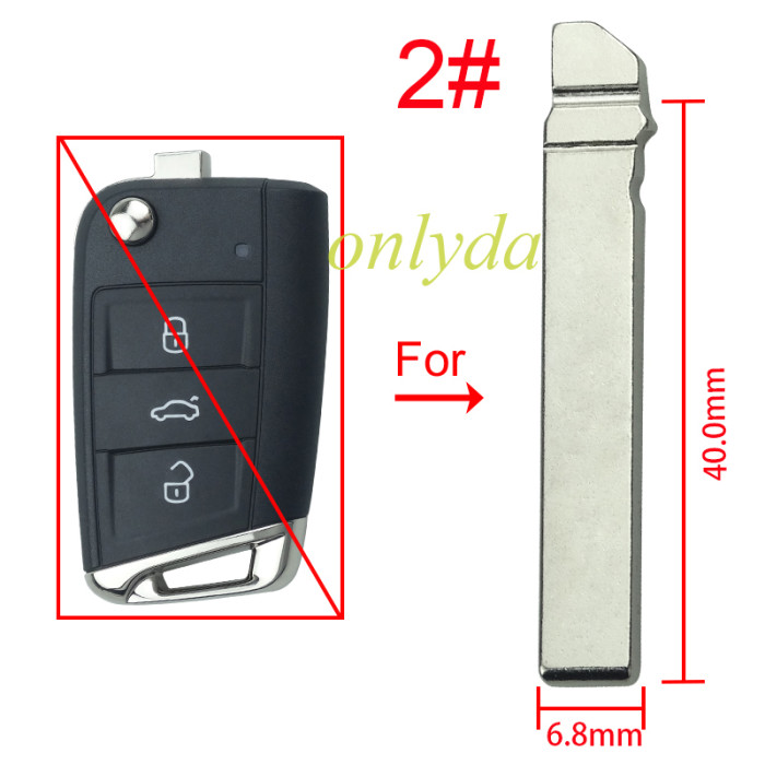 For VW   key blade used for original key shell