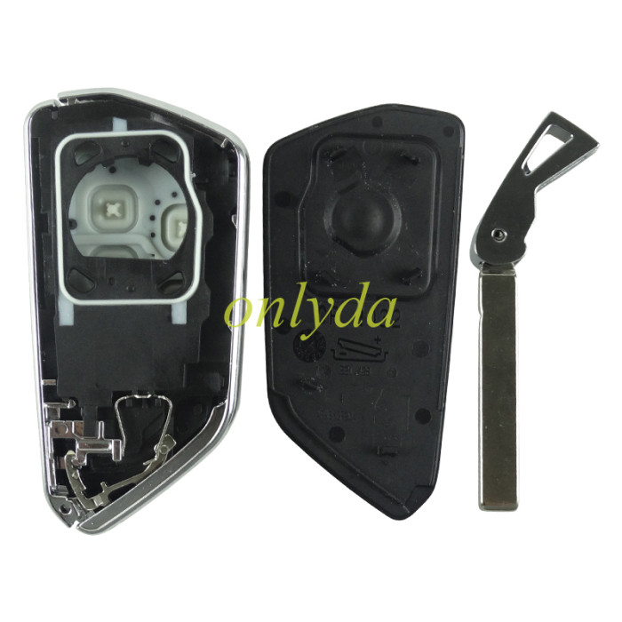 Aftermarket VW 3/5 button remote key blank with key blade with logo , pls choose button model