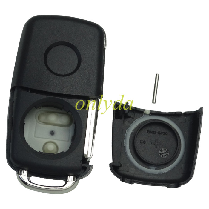 For  VW  remote key blank with badge, pls choose button model